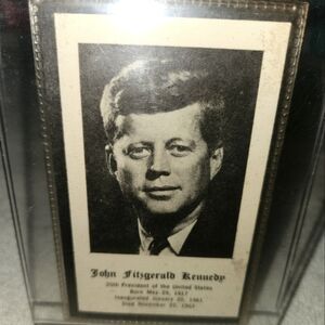 OFFICIAL MASS CARD FOR PRESIDENT JOHN FITZGERALD KENNEDY FUNERAL.